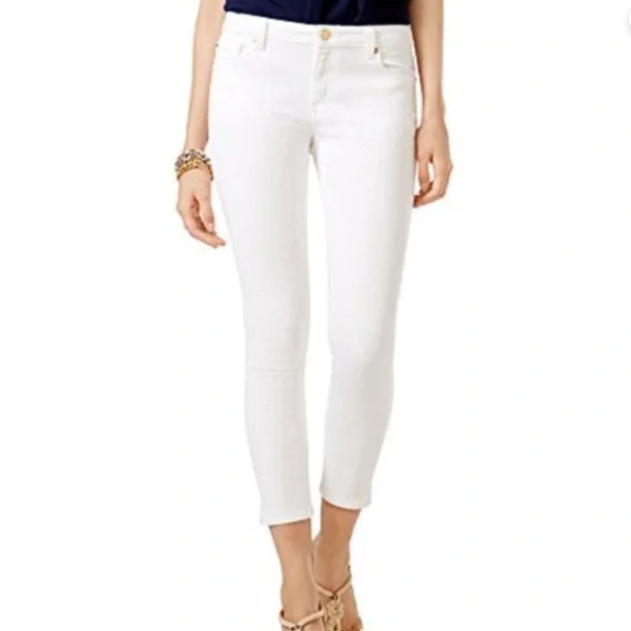 MICHAEL KORS IZZY CROPPED SKINNY JEANS WHITE