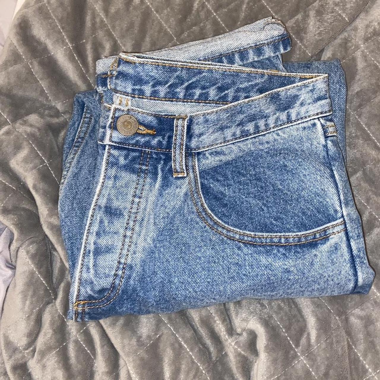 brandy melville baggy jeans eliana medium wash only... Depop
