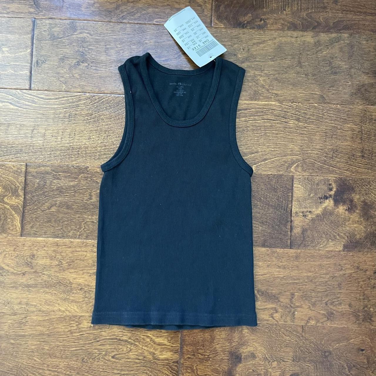 brandy melville black tank -brand new with tags... - Depop