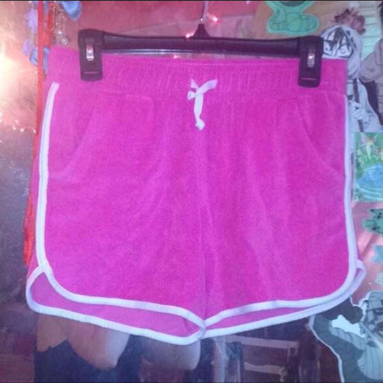 cat & jack hot pink ( fuchsia ) shorts with white... Depop