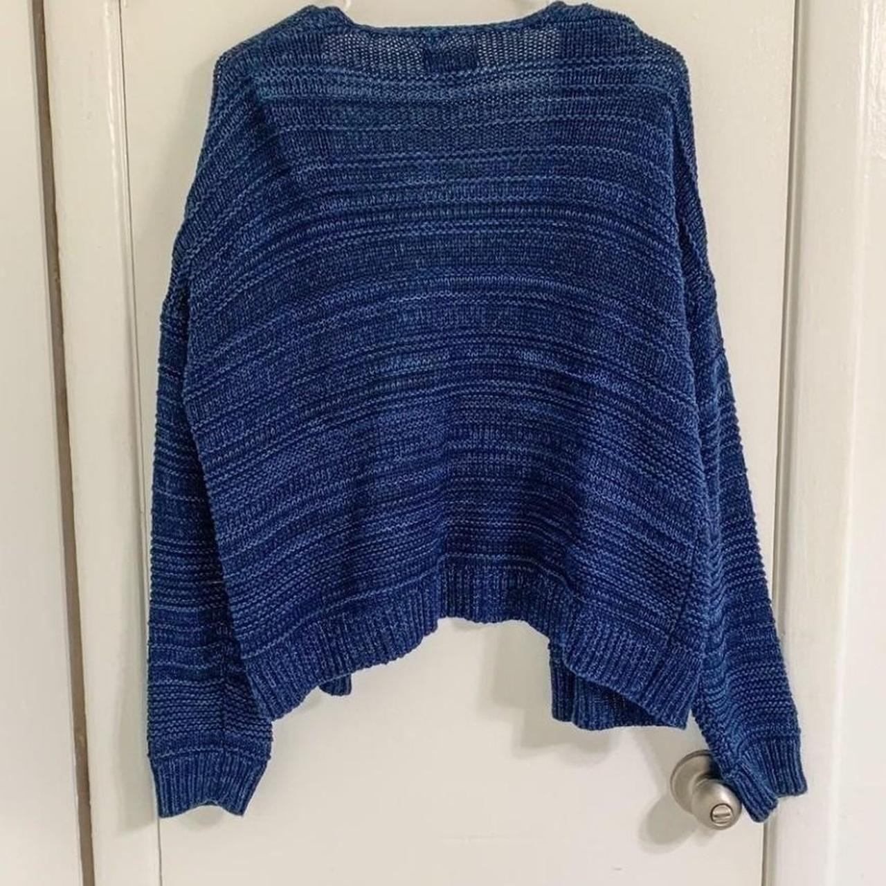 Navy blue knit cardigan, very boho and cute for the... - Depop