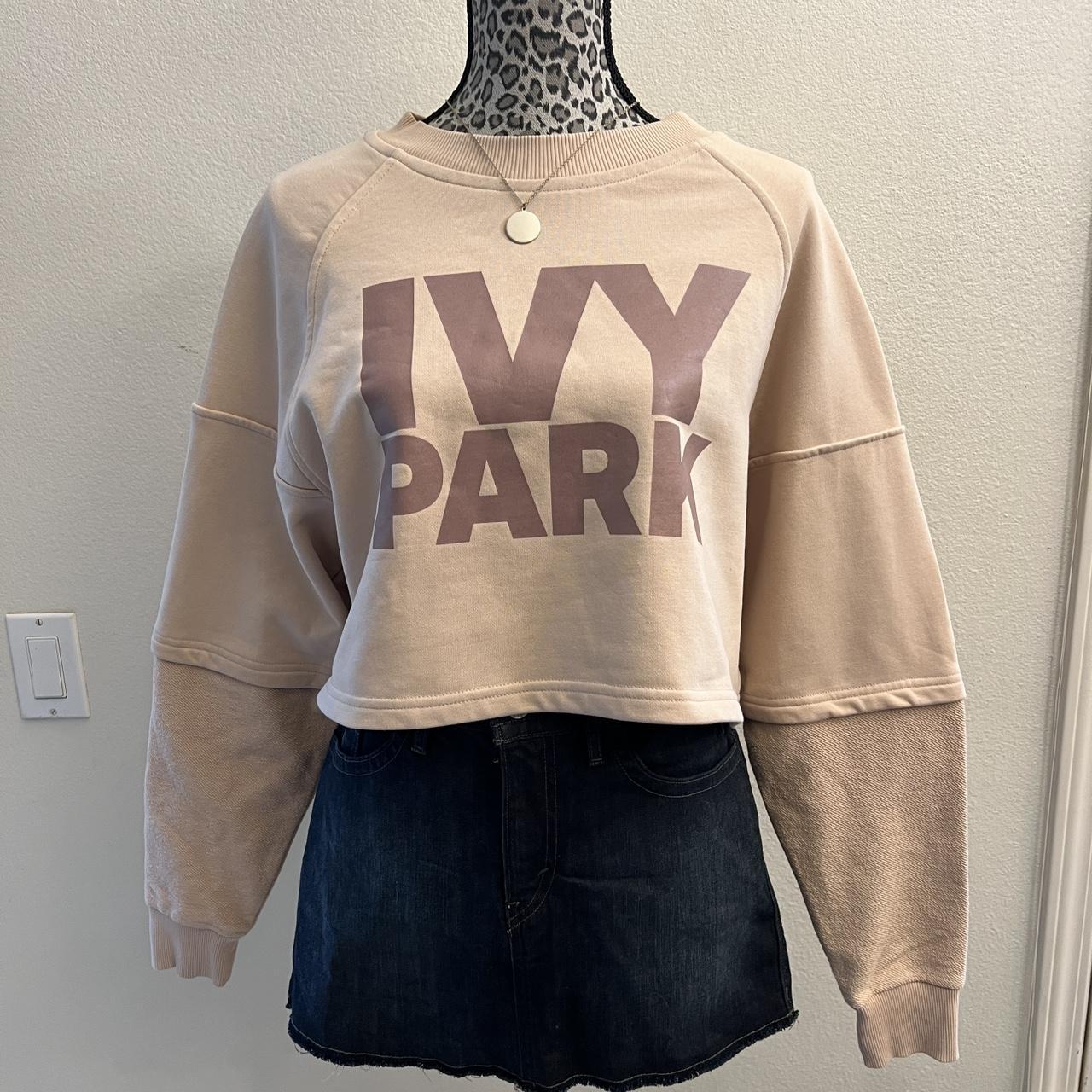 Ivy Park peach cropped crewneck super cute and. Depop