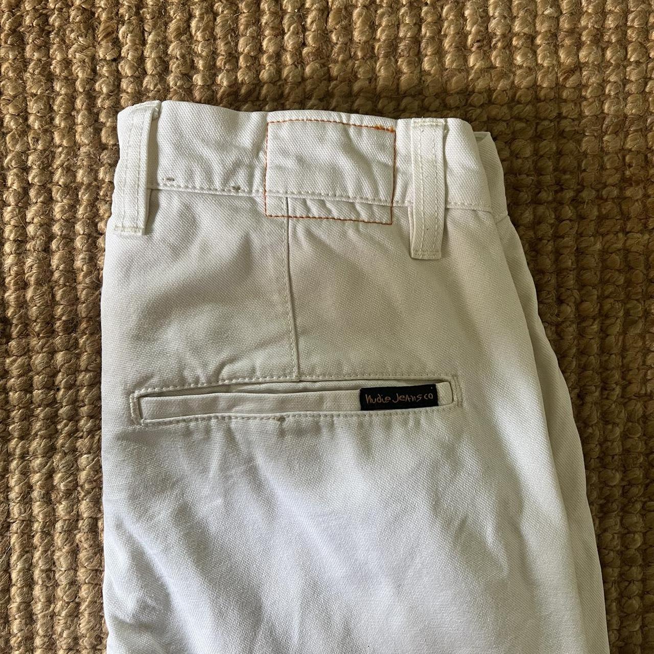 Nudie Jeans thick chino/skater pants in off... - Depop