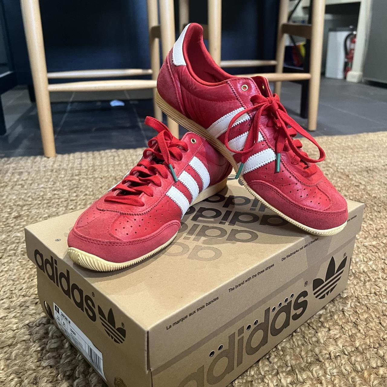 Limited edition Adidas Japan sneakers red and white. Depop