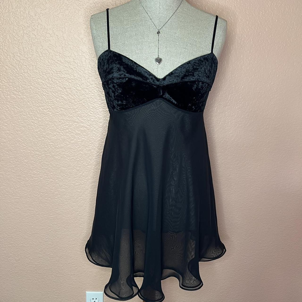 Vintage Victoria's Secret slip dress Sheer bottom - Depop