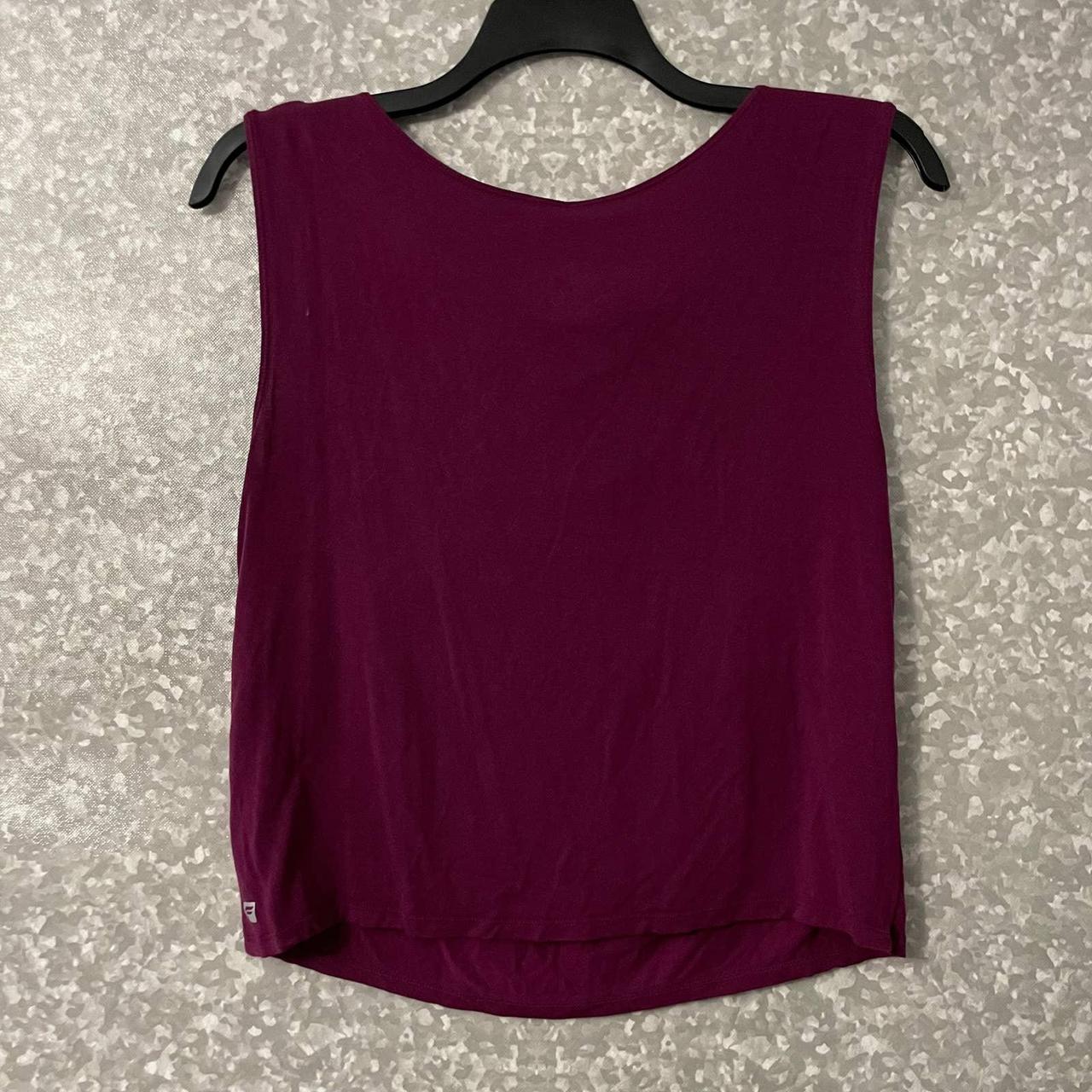 Fabletics Adeline Purple Short Sleeve Cowl Neck Top - Size Small