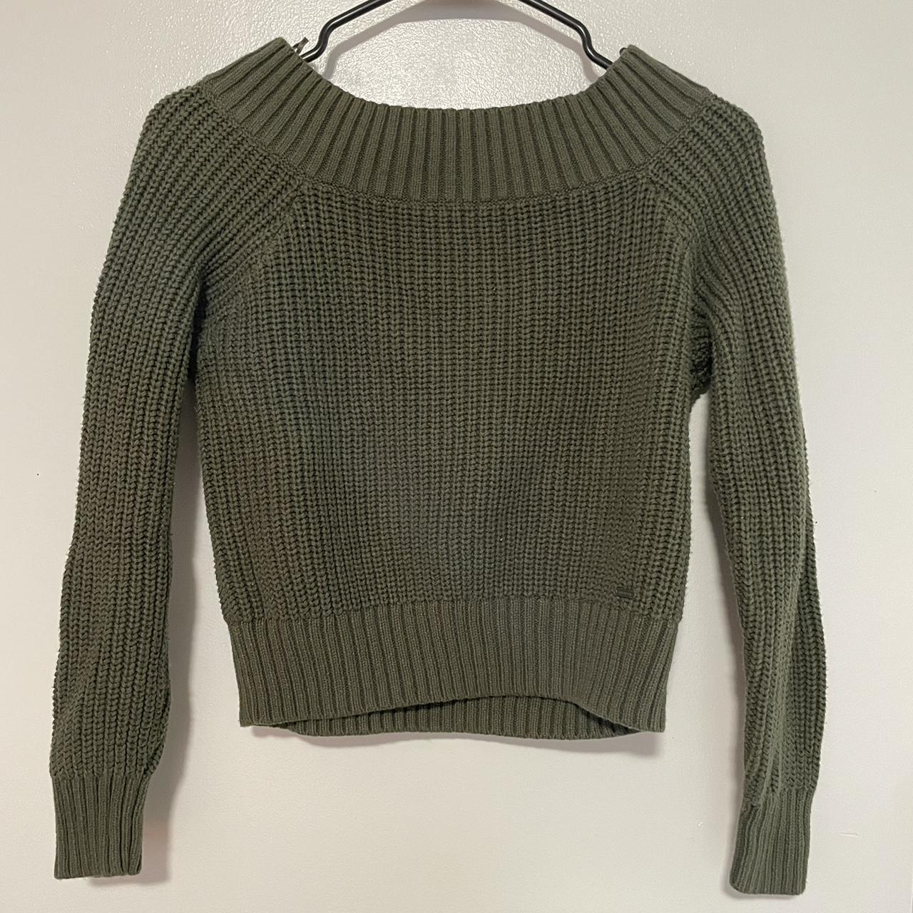 Hollister green sale jumper