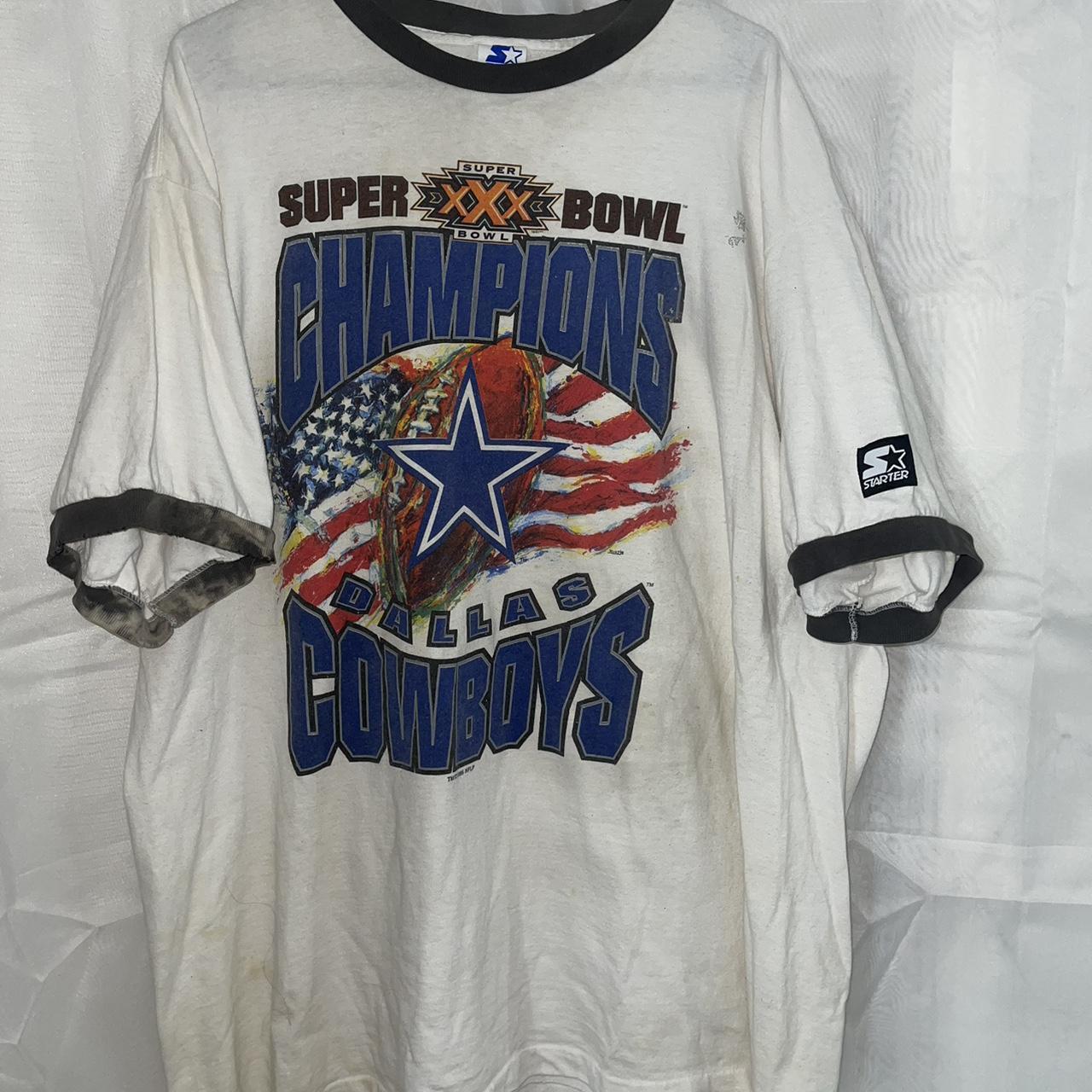 1993 Dallas Cowboys Super Bowl Champions Tee Single - Depop