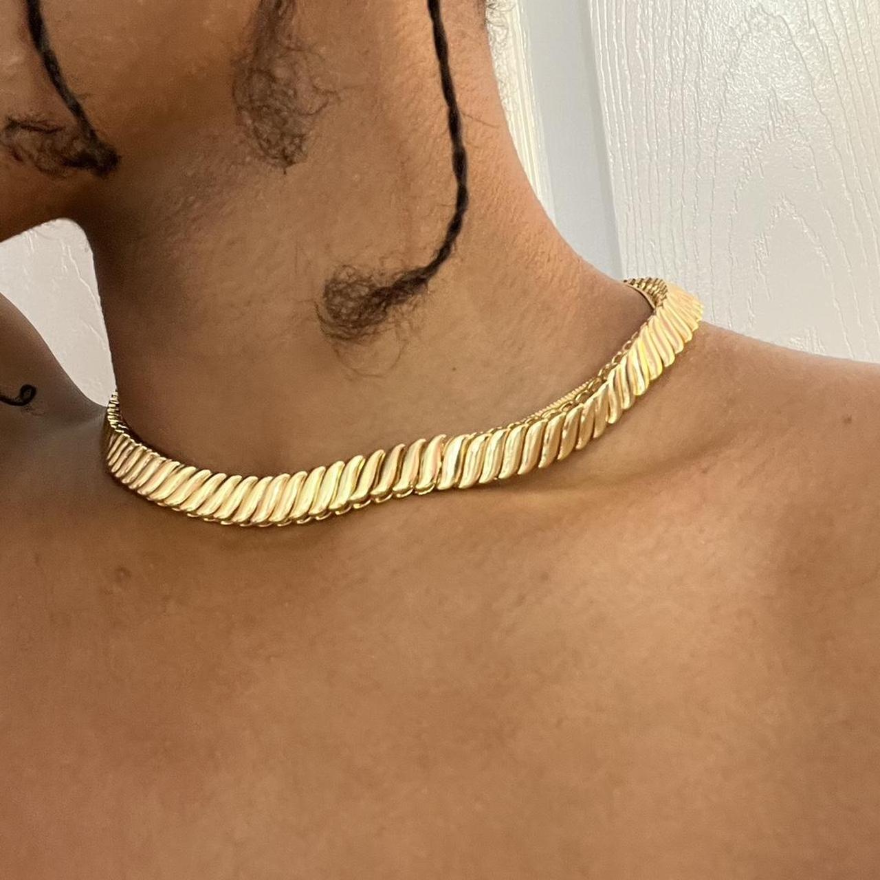 10k gold plated choker chain Length 16 inch Depop