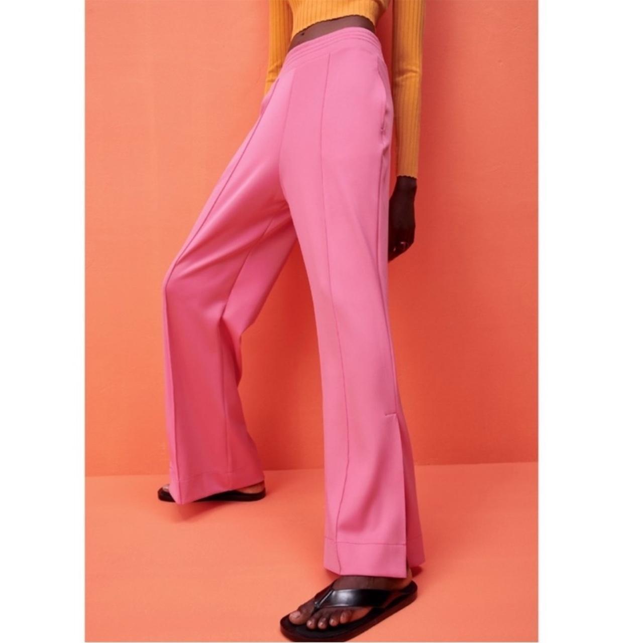 Brand new! Zara Pink Wide Leg Pants - Depop