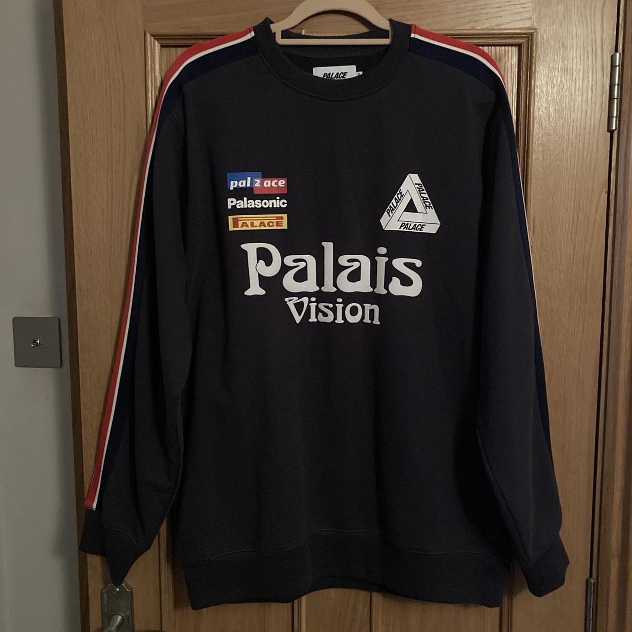 Palace Flag Stripe Crew Navy, XL Bought direct from... - Depop