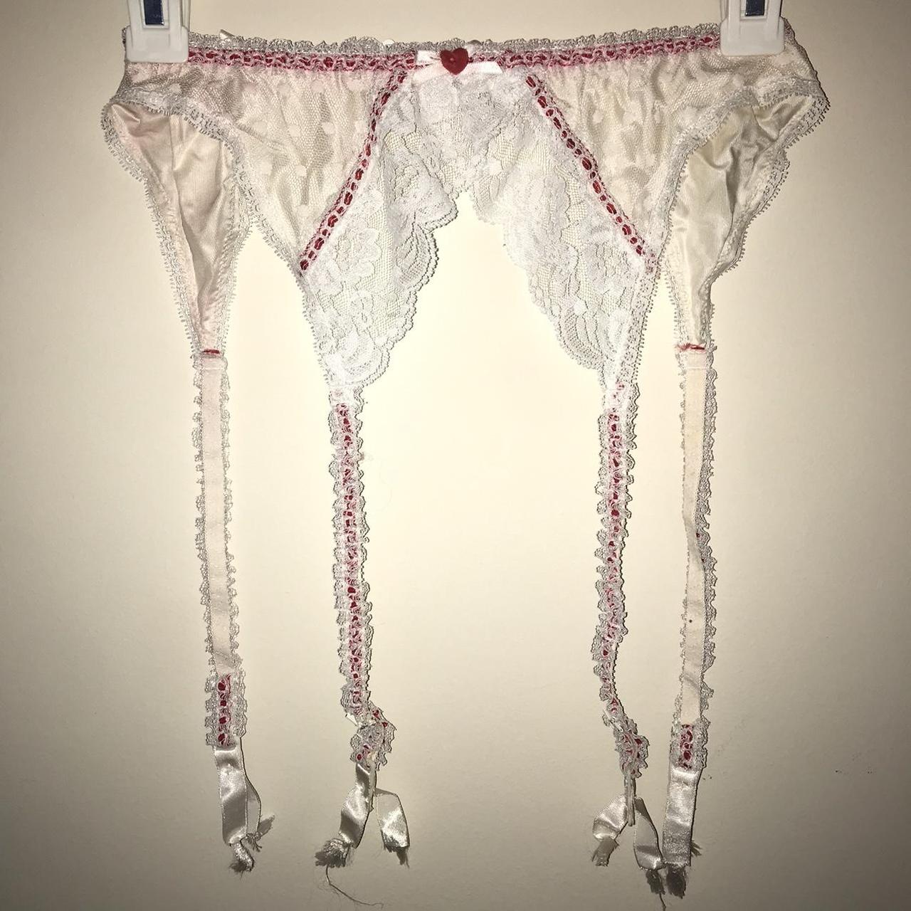Frederick's of Hollywood Women's White and Red Panties