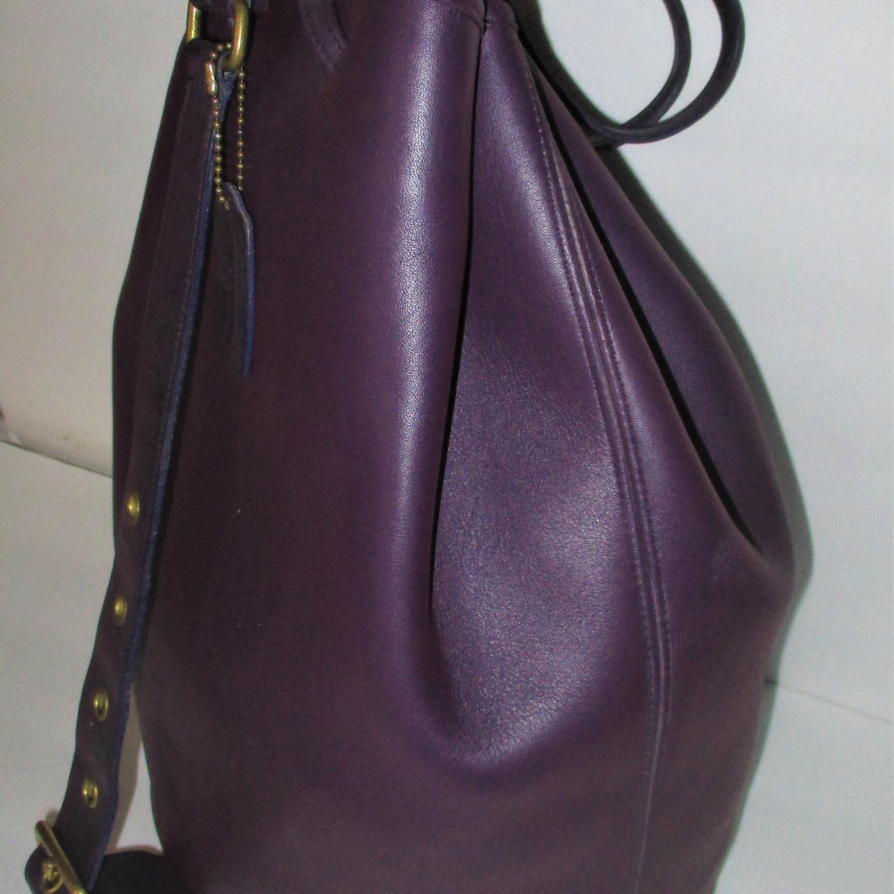 Purple Leather Bag Vintage Coach - Etsy Vintage Coach Leather 