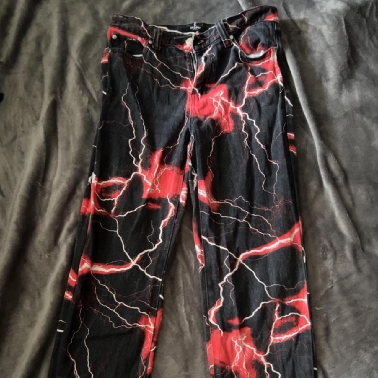 Lightning bolt best sale print jeans