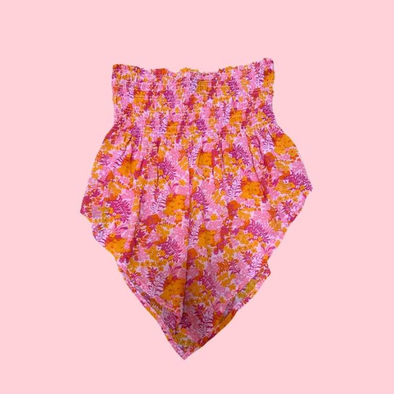 wild fable floral handkerchief tube top #summer... - Depop