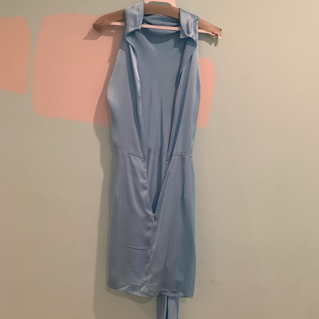 Amanda Uprichard Silk Blue Mini Dress. Worn Once... - Depop