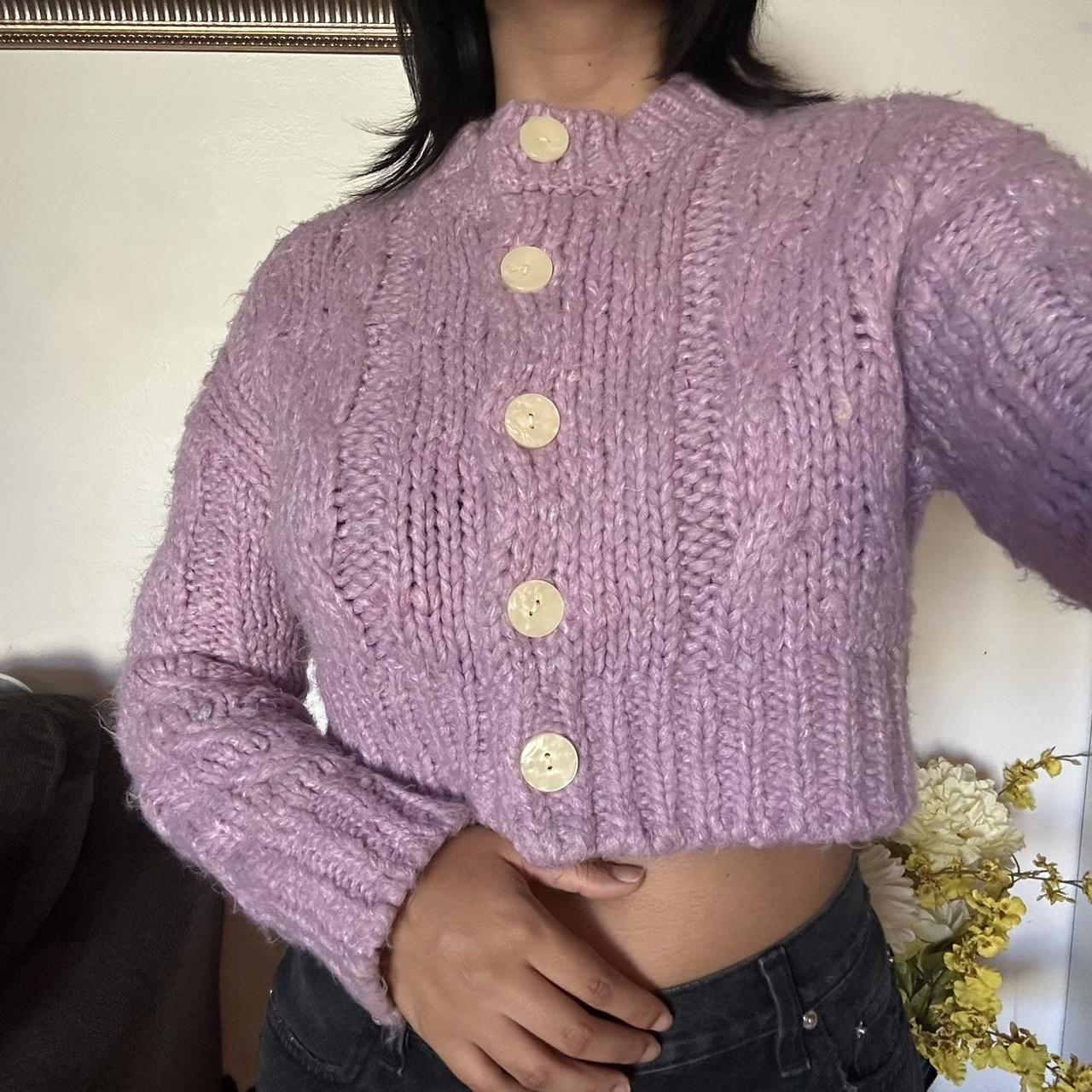 Thick Fuzzy Crop Urban Outfitters Cardigan,