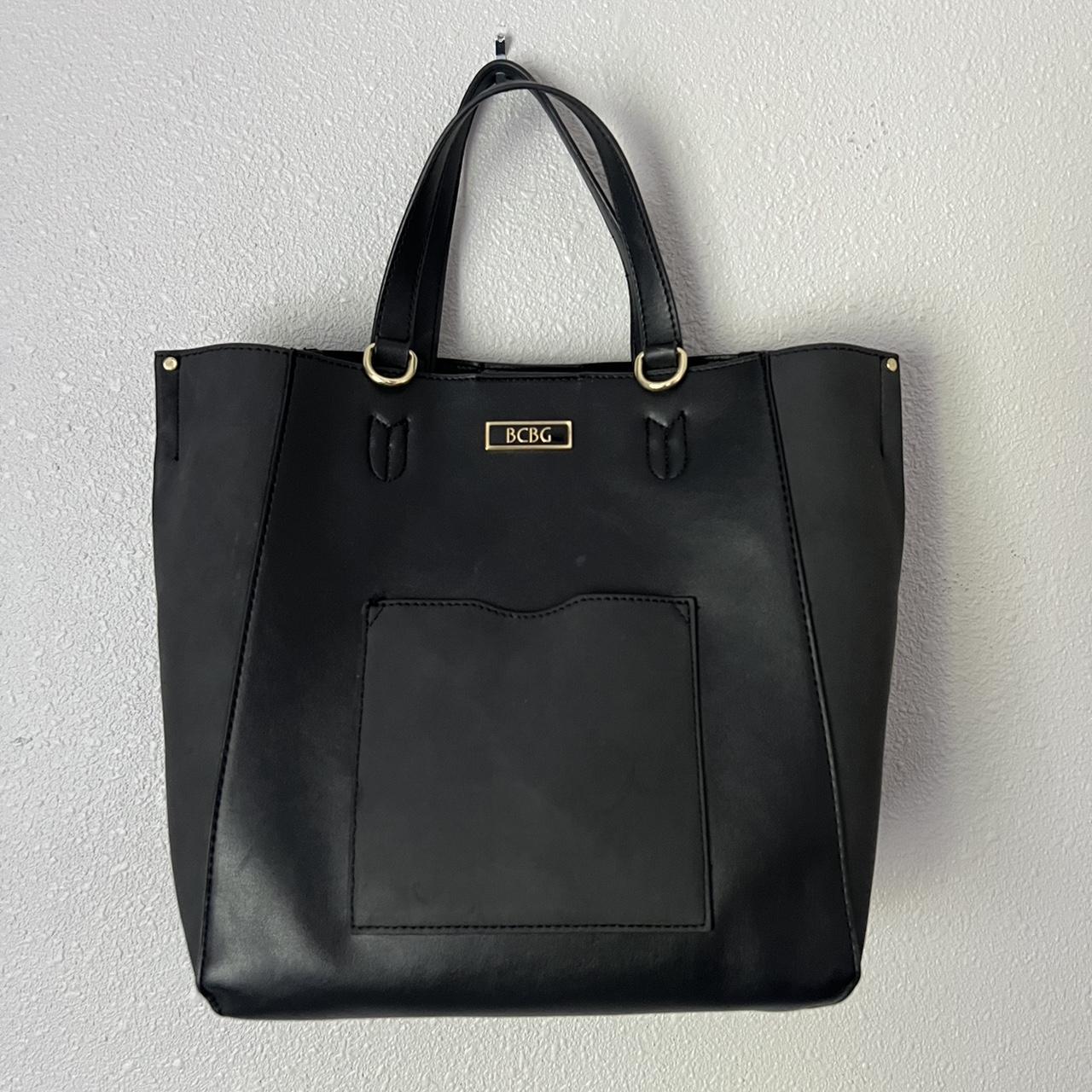 Bcbg black tote bag hotsell