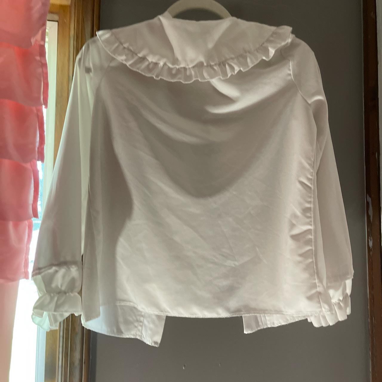 🎀 frilled peter pan collar lolita blouse🎀 🐾 autobuy... - Depop