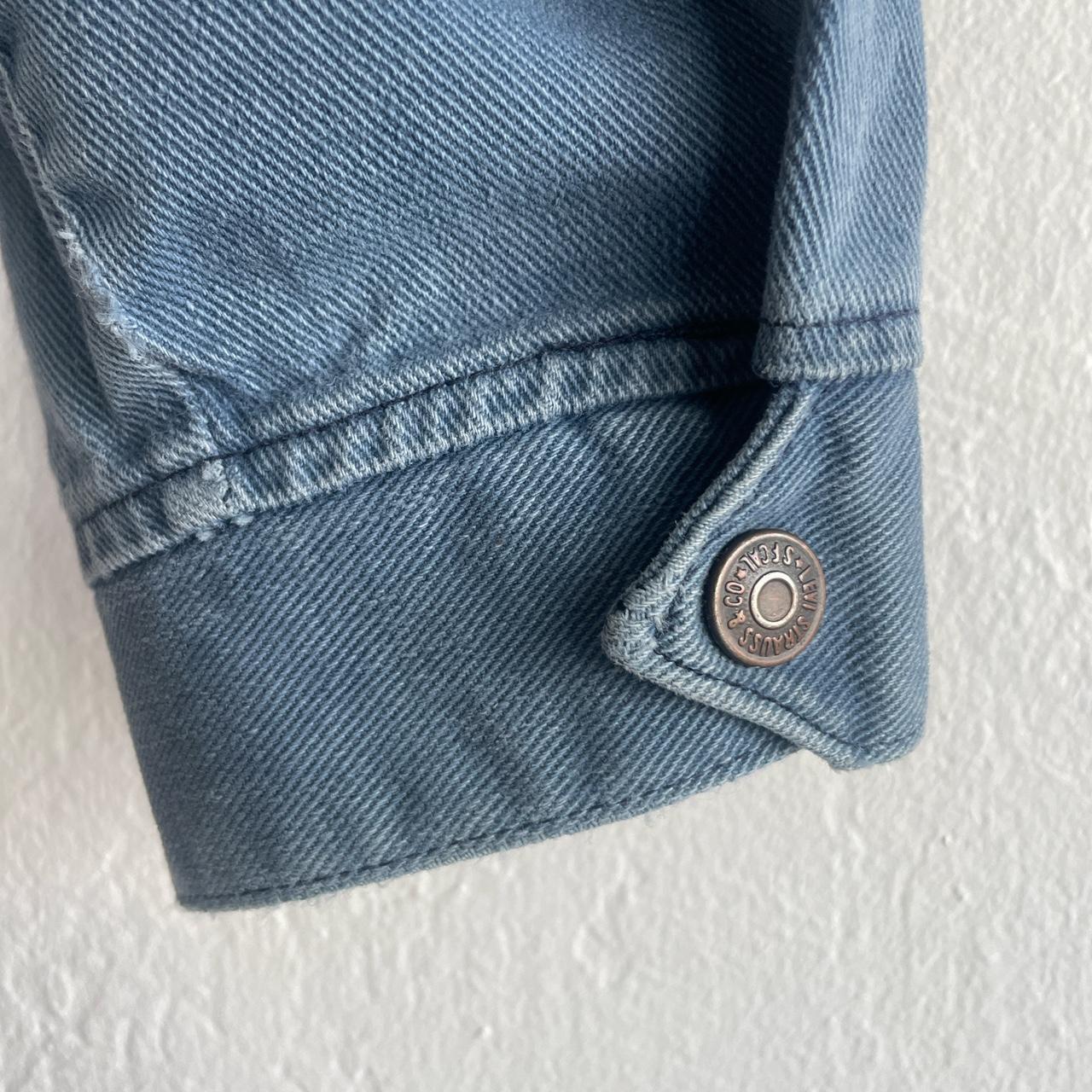 Vintage 60's/70's Lined Denim Trucker Jacket Faded - Depop