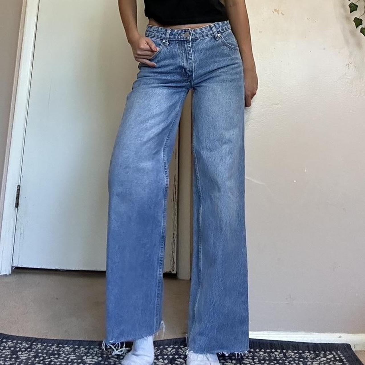 Oh Polly Low Rise Wide Leg Jean Medium wash These r... - Depop