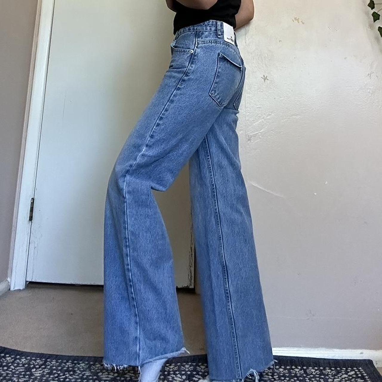 Oh Polly Low Rise Wide Leg Jean Medium wash These r... - Depop