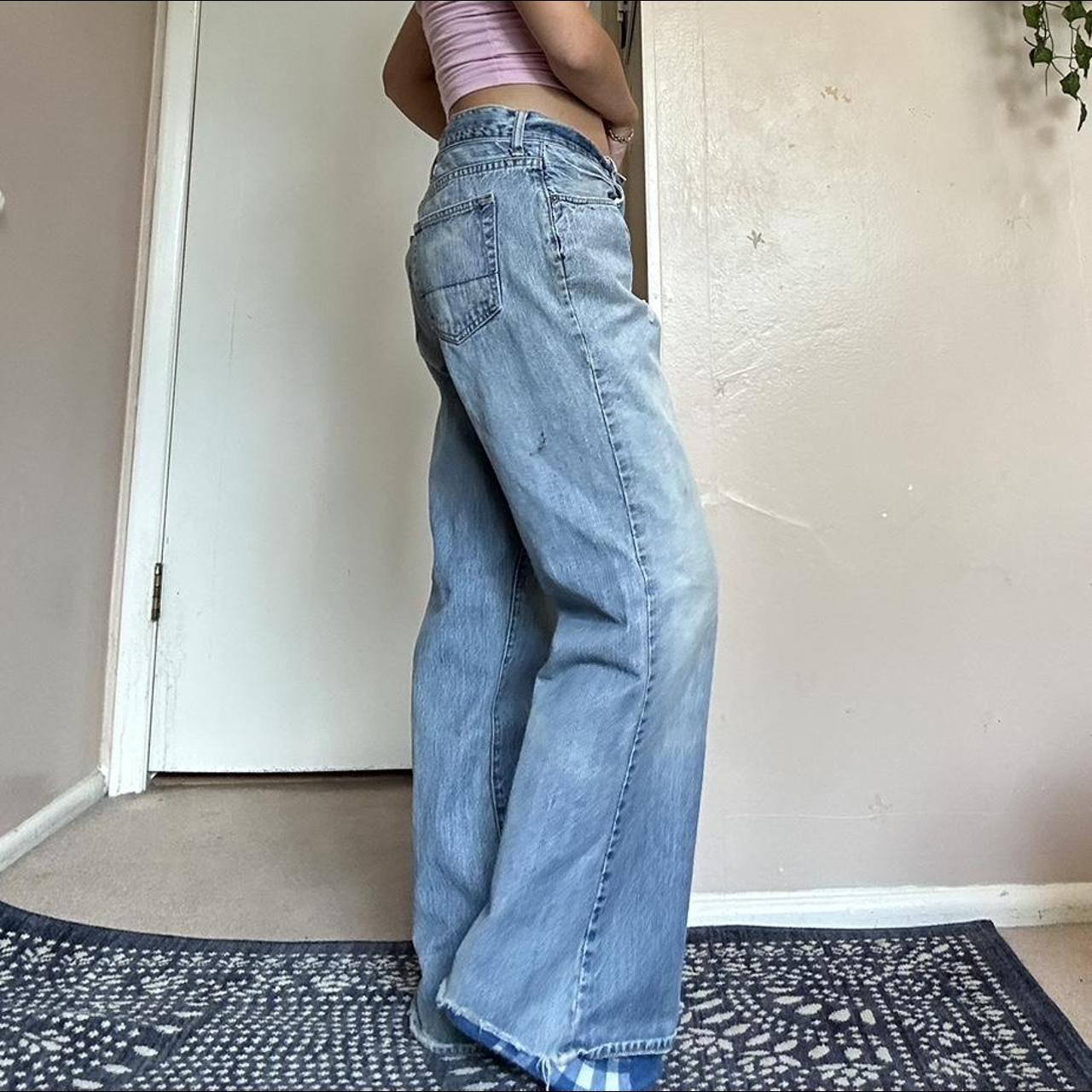 Vintage Abercrombie & Fitch Jeans Light wash wide... - Depop