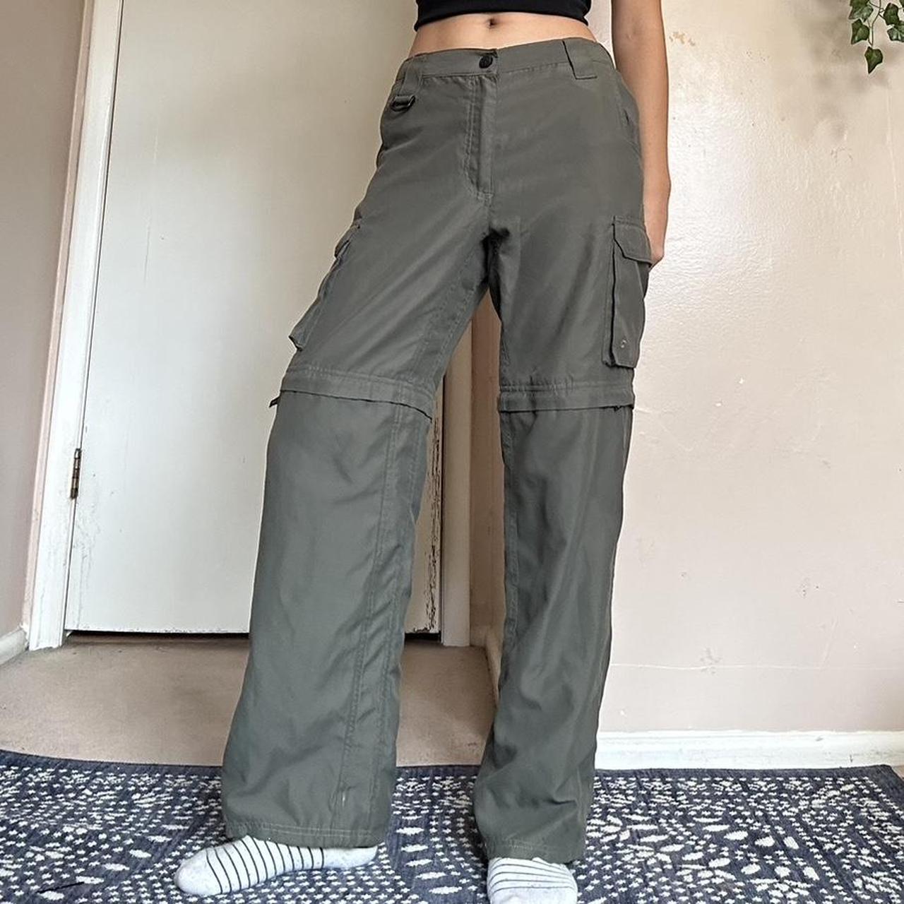green cargo pants Zip off shorts Army olive green... Depop