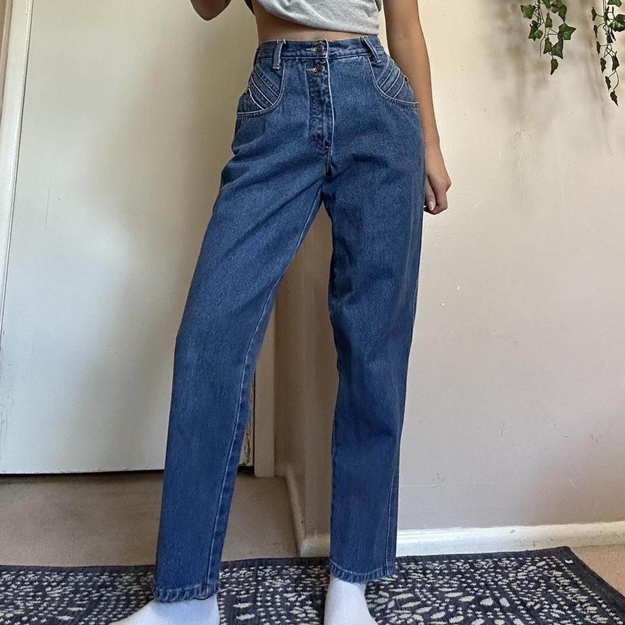 Vintage ZENA Jeans Vintage mom tapered fit Dark... - Depop