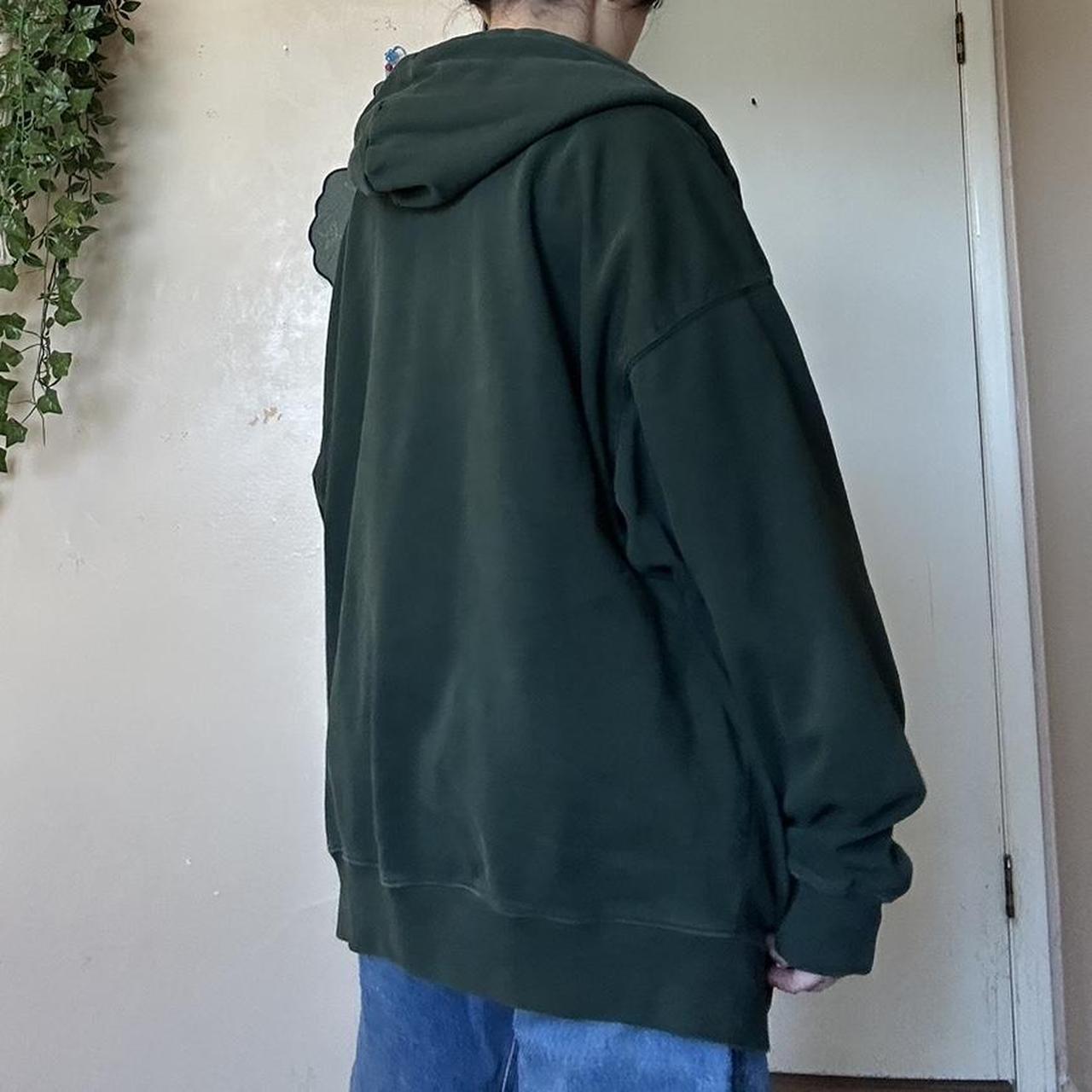 Brandy Melville Christy Hoodie Zip up hoodie Forest... Depop