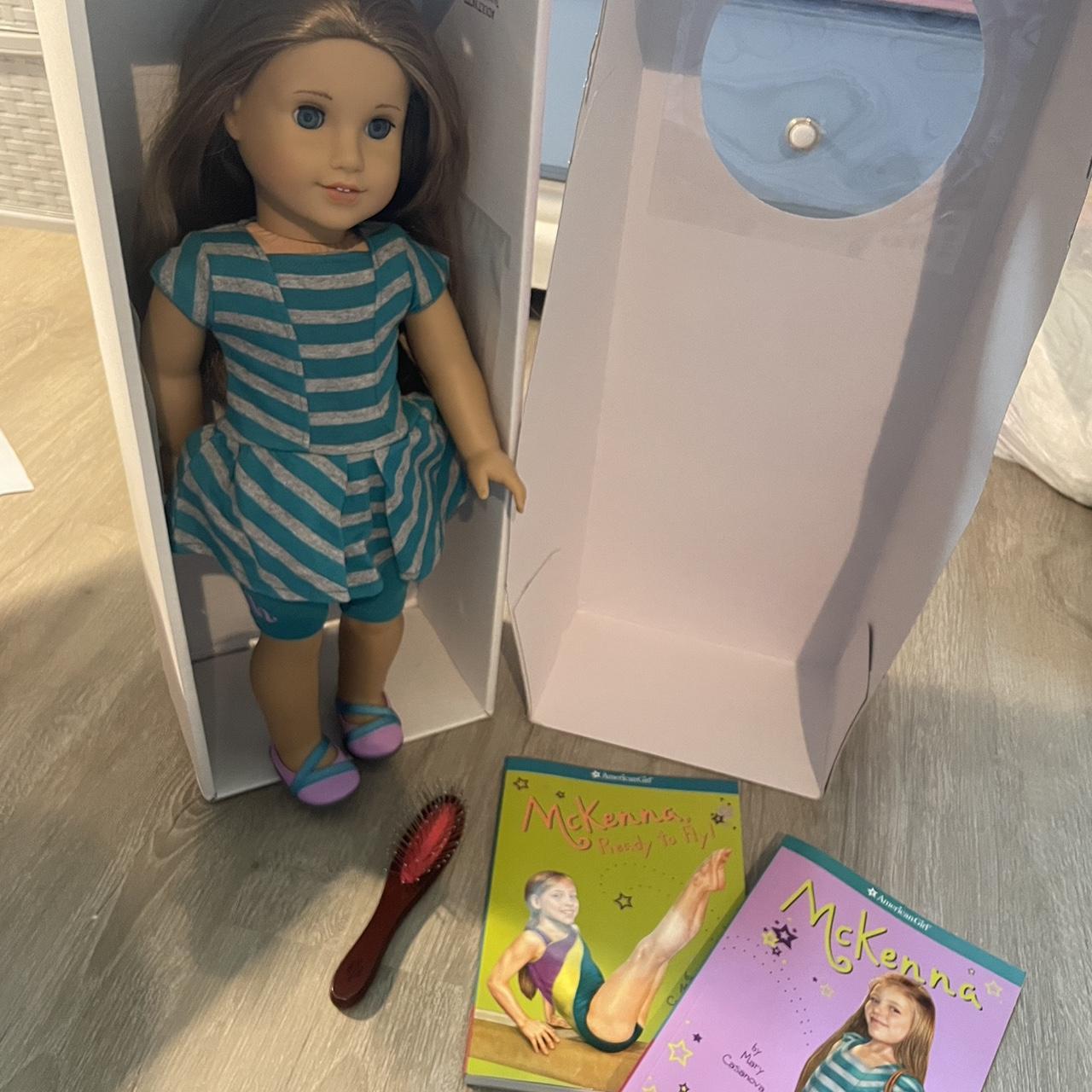 Mckenna American Girl Doll gymnastics set injury. Depop