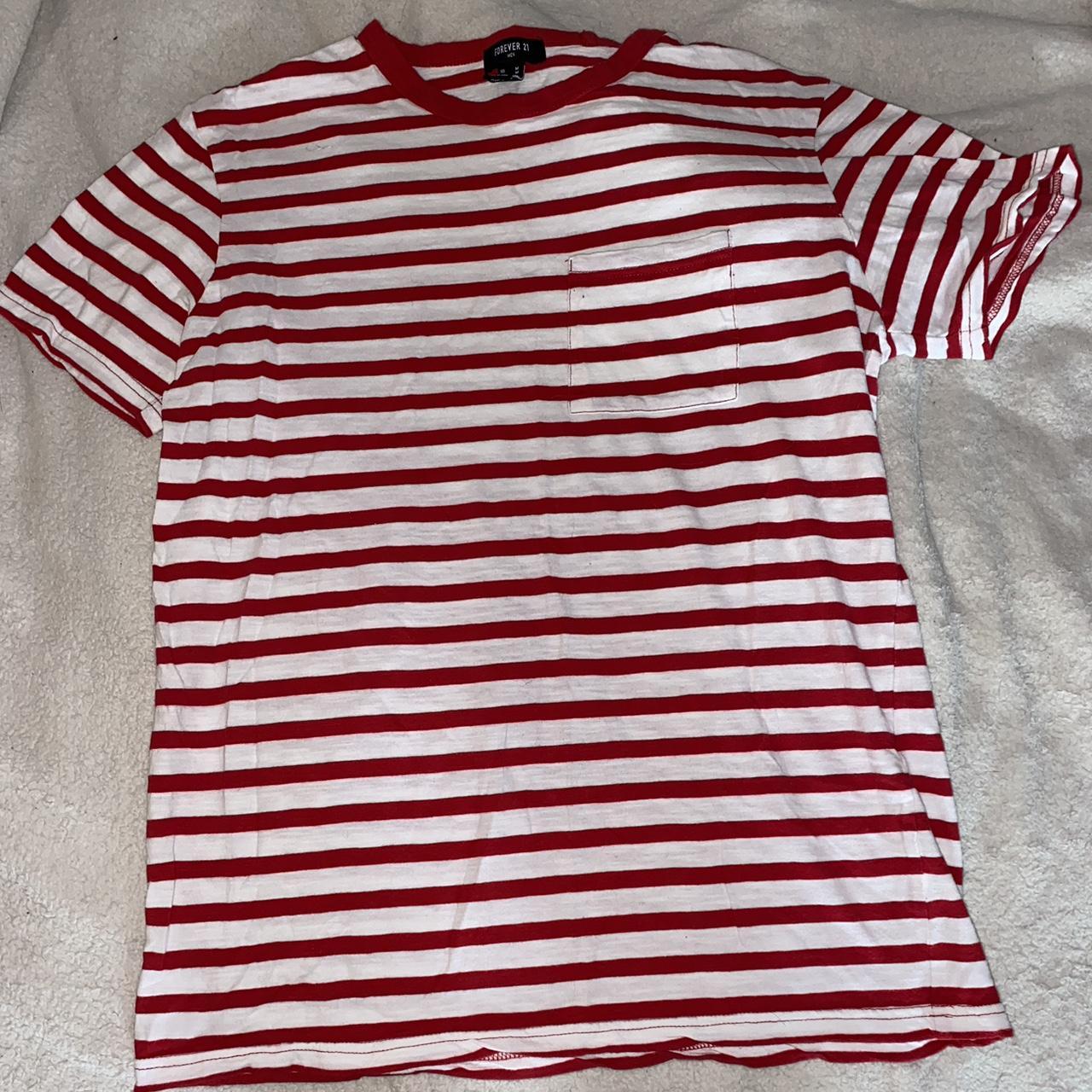 Red striped shirt - Depop