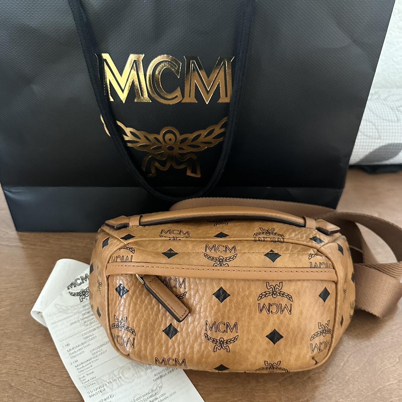 MCM, Bags, Authentic Mcm Cognac Crossbody Bag