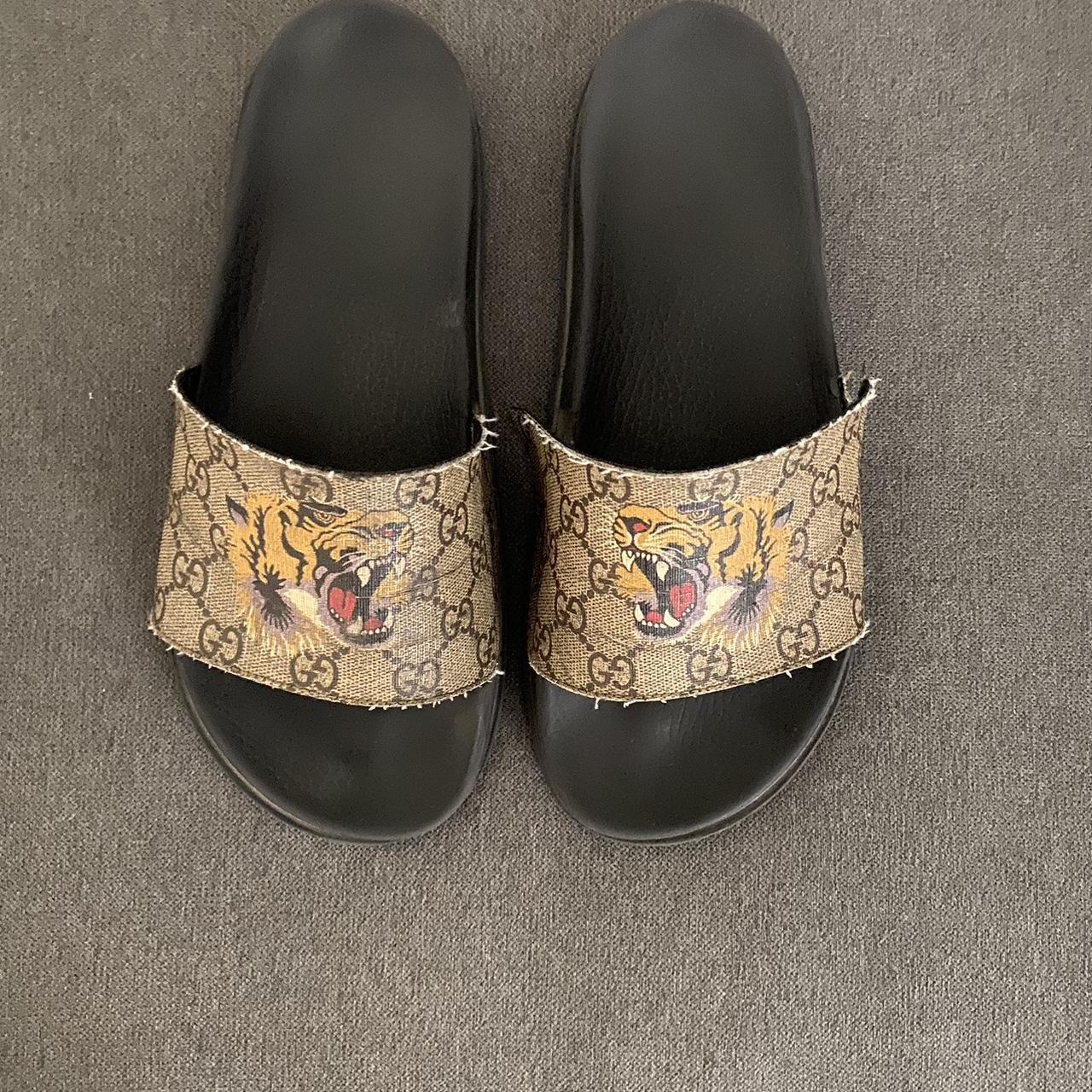 Gucci hot sale tiger sliders