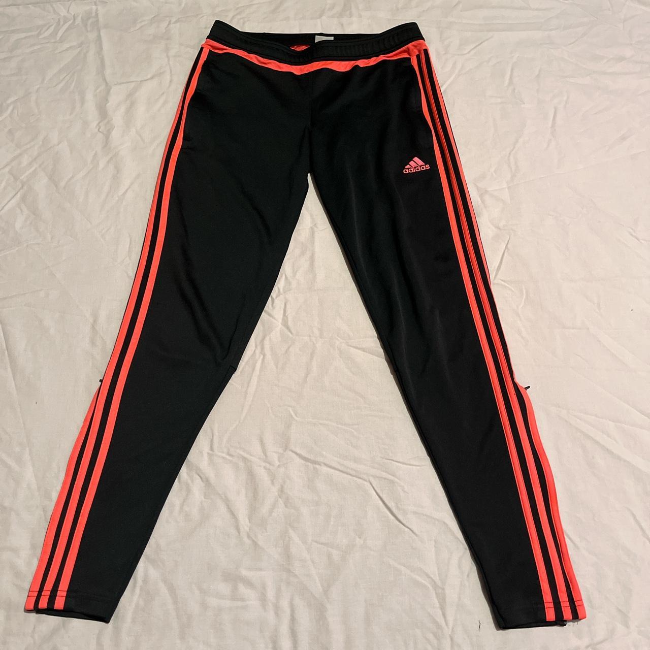 Adidas climacool workout pants with zips on the - Depop