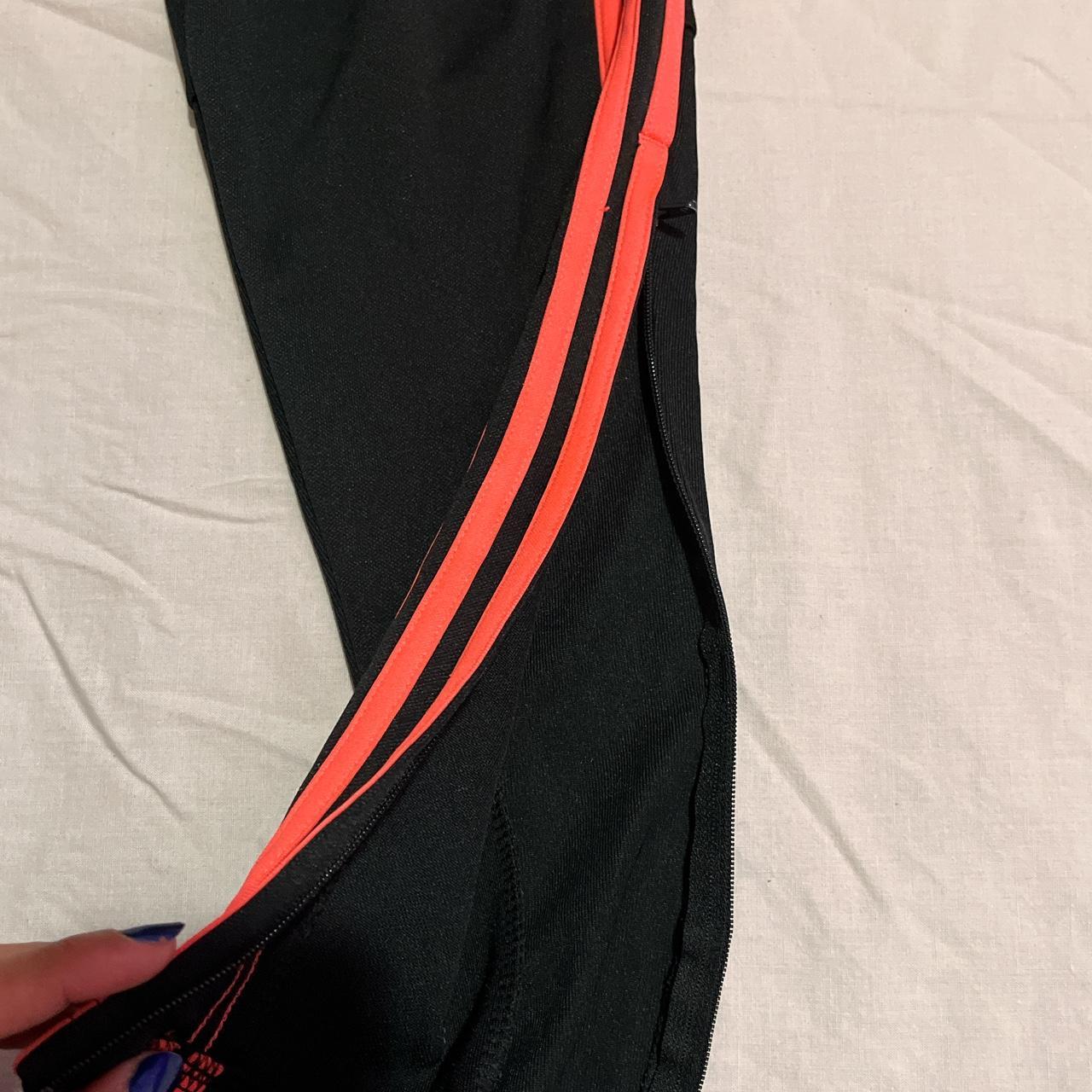 Adidas climacool workout pants with zips on the