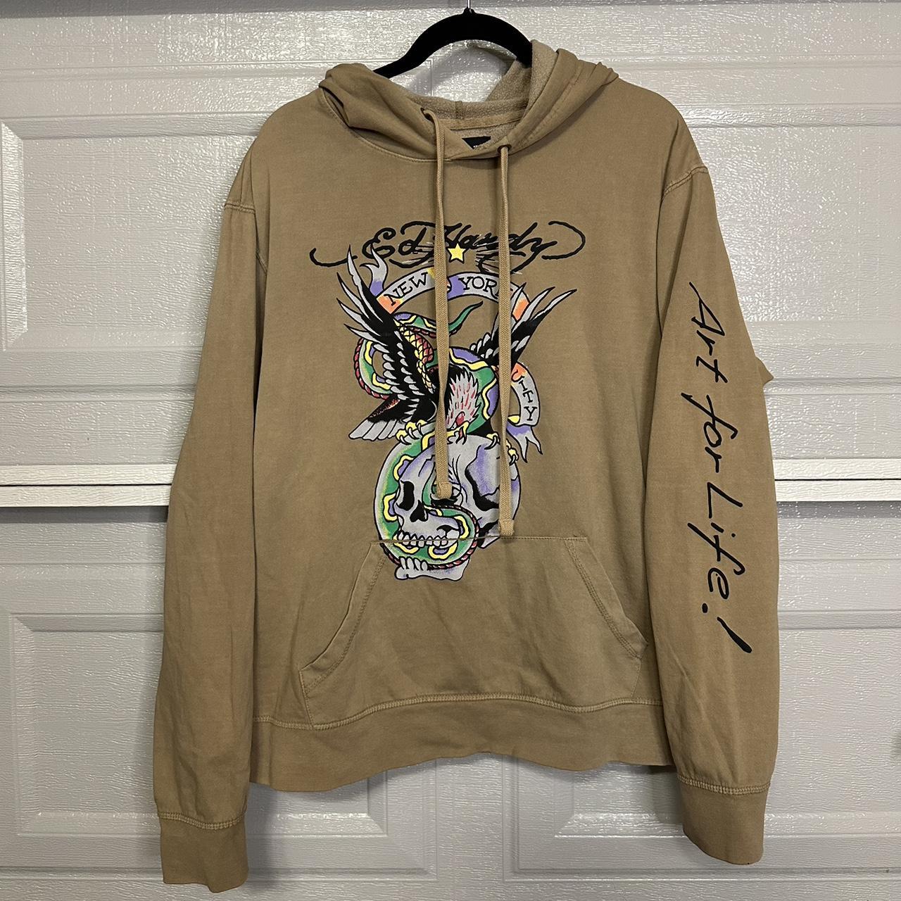 Vintage Y2K Ed Hardy Hoodie Gently used no... - Depop