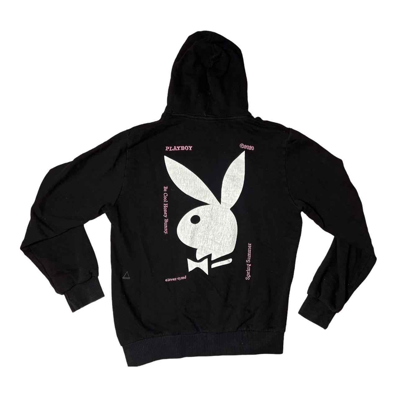 Eleven Paris X Playboy Hoodie Embroidered Black Pink... Depop