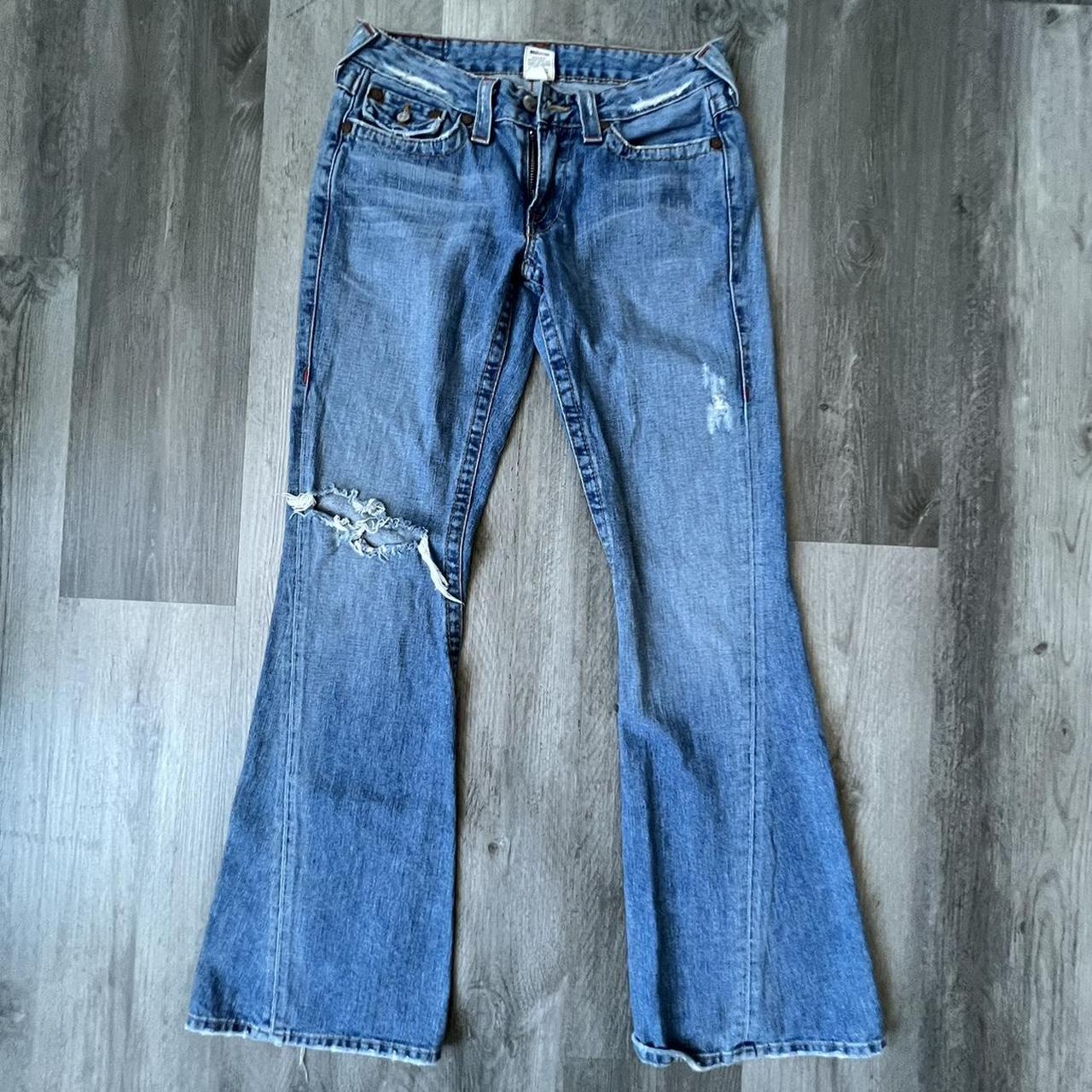 y2k true religion low rise flare jeans ️ No PayPal... - Depop