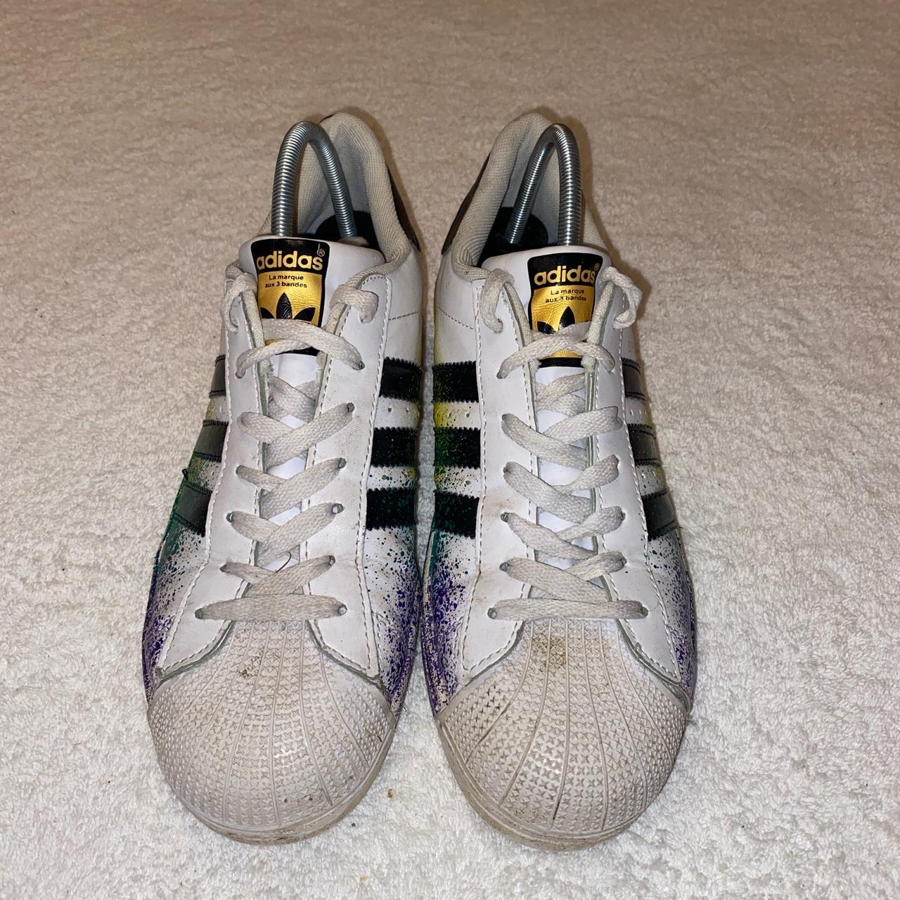 Custom Sneakers Adidas Superstar Rainbow Glitter Hot Adidas