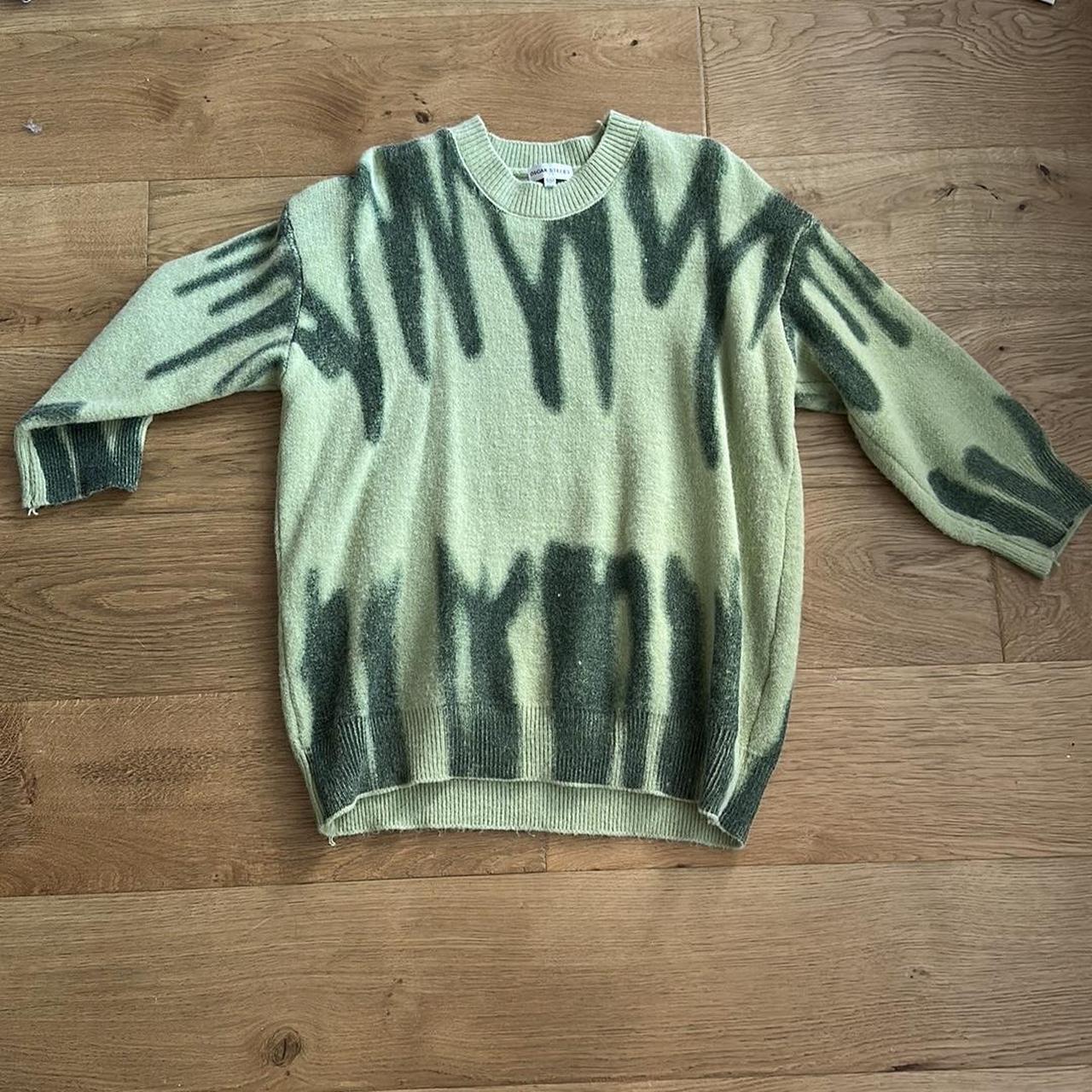 Verge Girl drippy green sweater, Size S/M - Depop