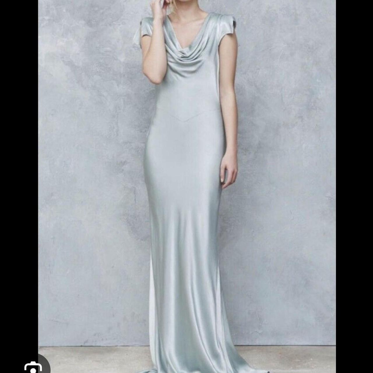 Dusty mint green Sylvia silk dress from ghost