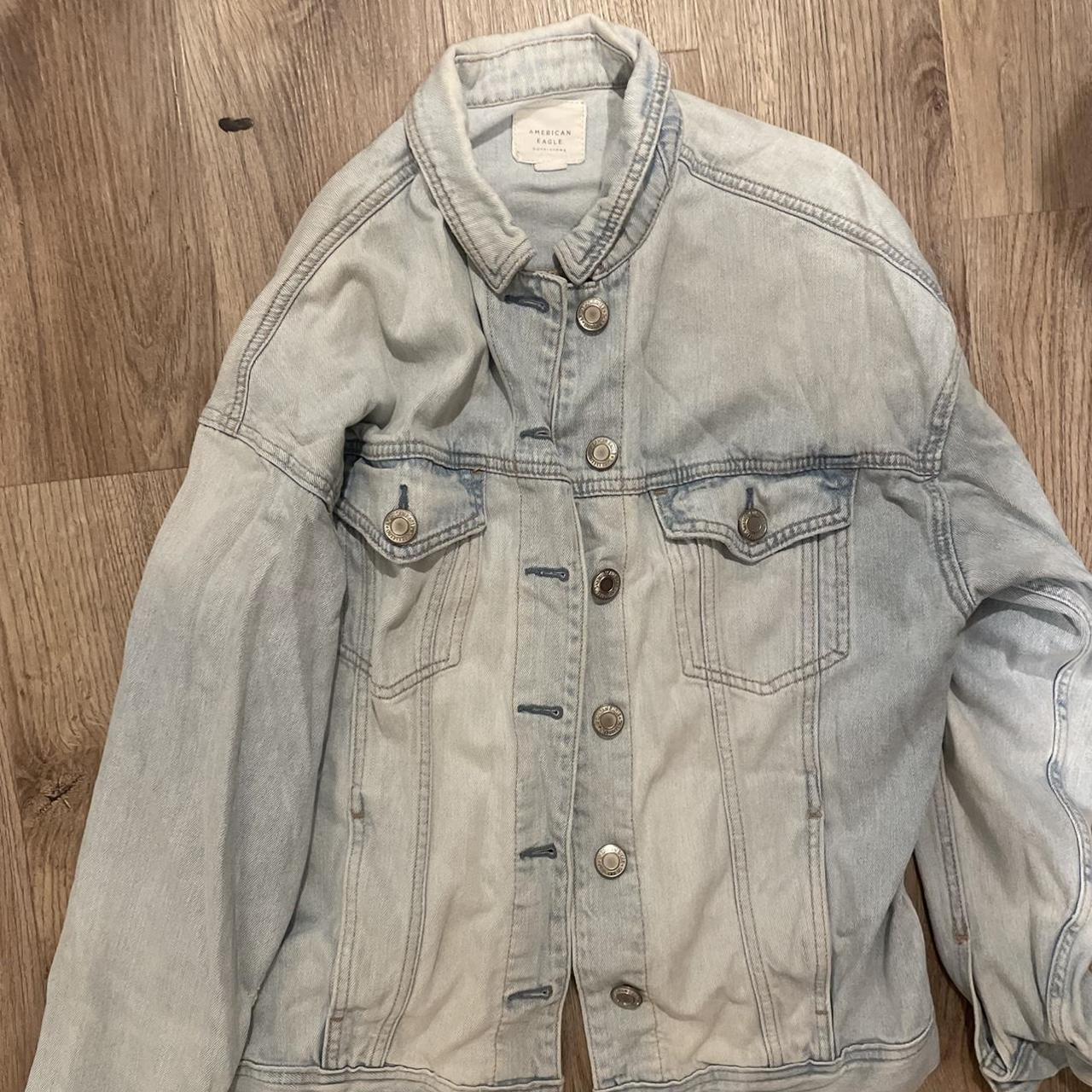 american eagle jean jacket size small fits like medium - Depop