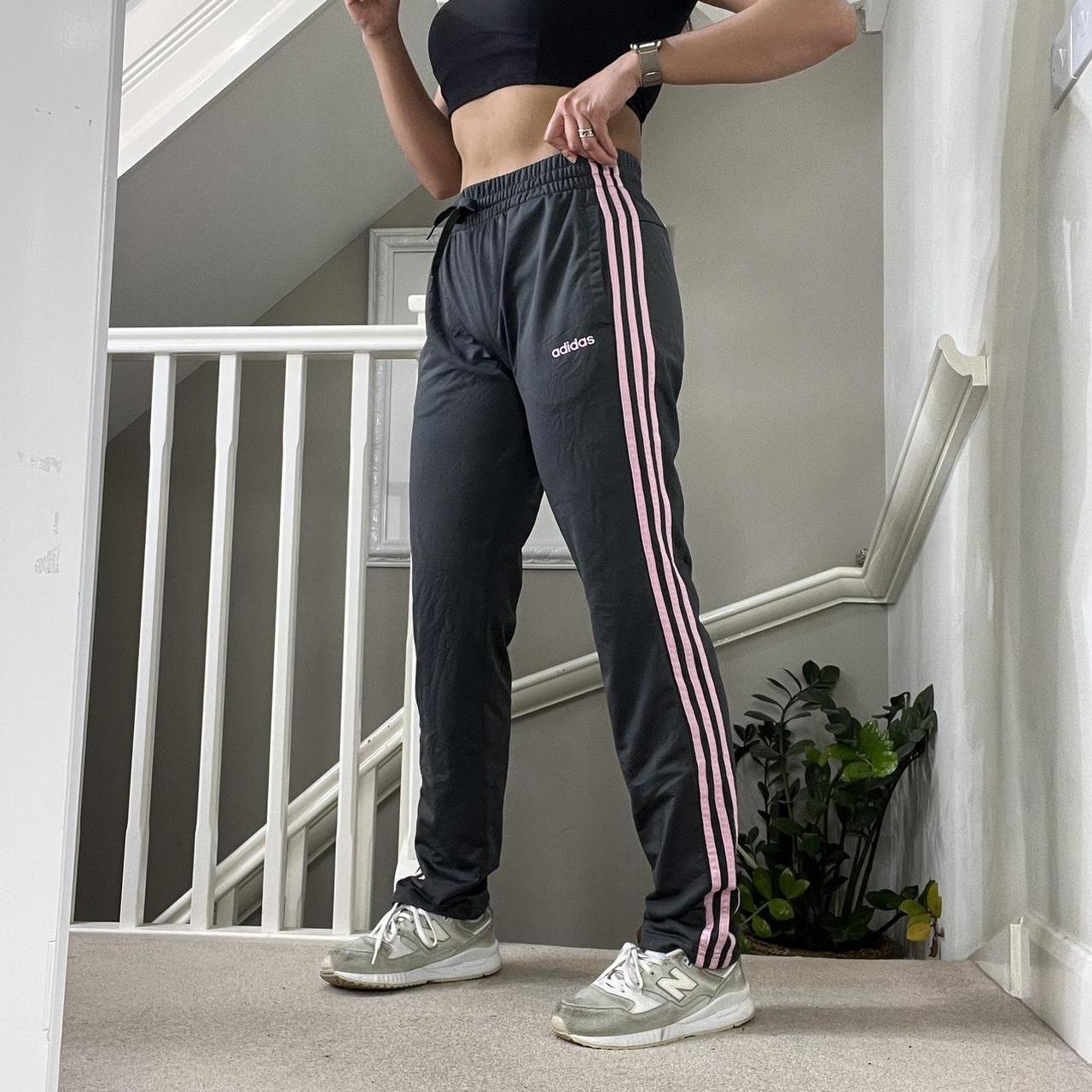 Adidas grey and pink tracksuit best sale