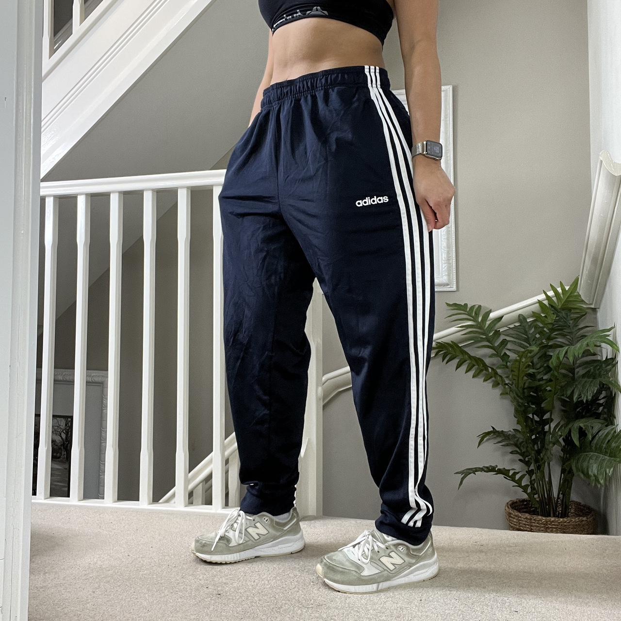 Adidas spell out 3-stripes baggy fit cuff Depop