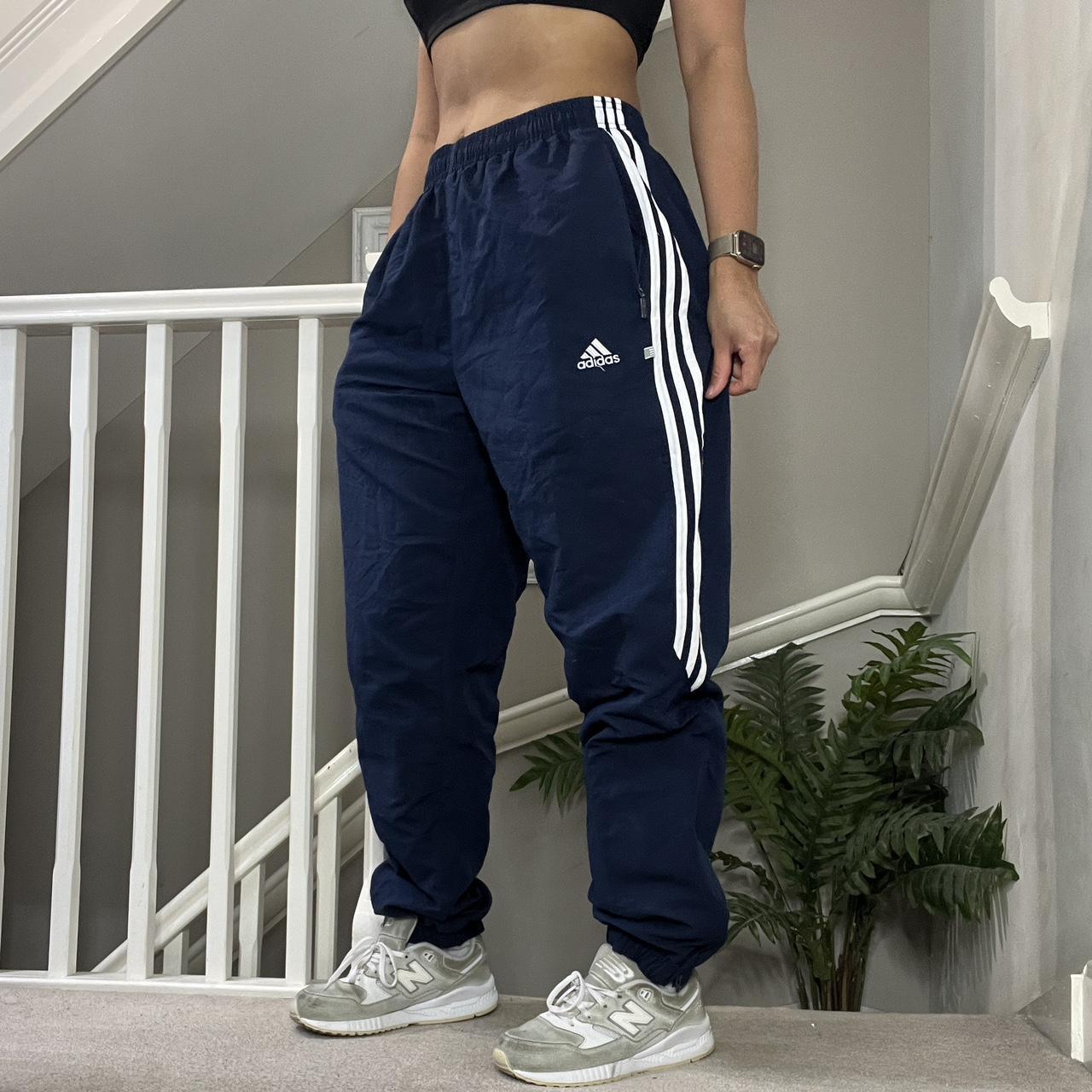 パンツ 00s adidas nylon track pants y2k teck M Adidas 00s Baggy Fit Shell Track Pant Windbreaker Size XL