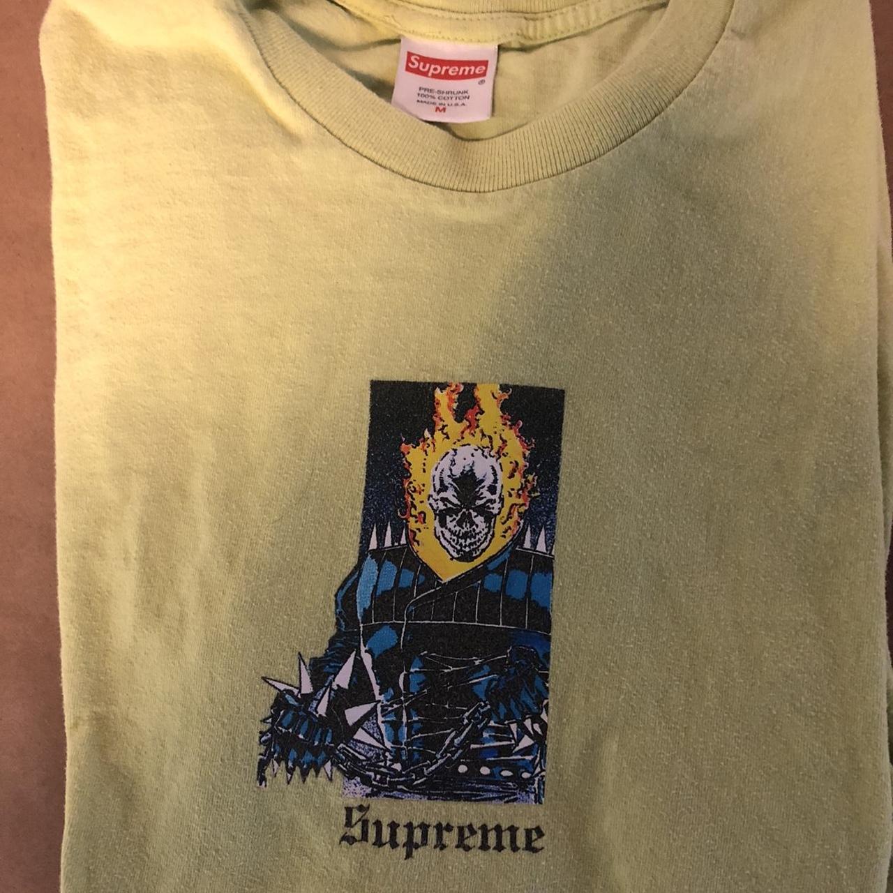 Supreme ghost rider neon green shirt size...