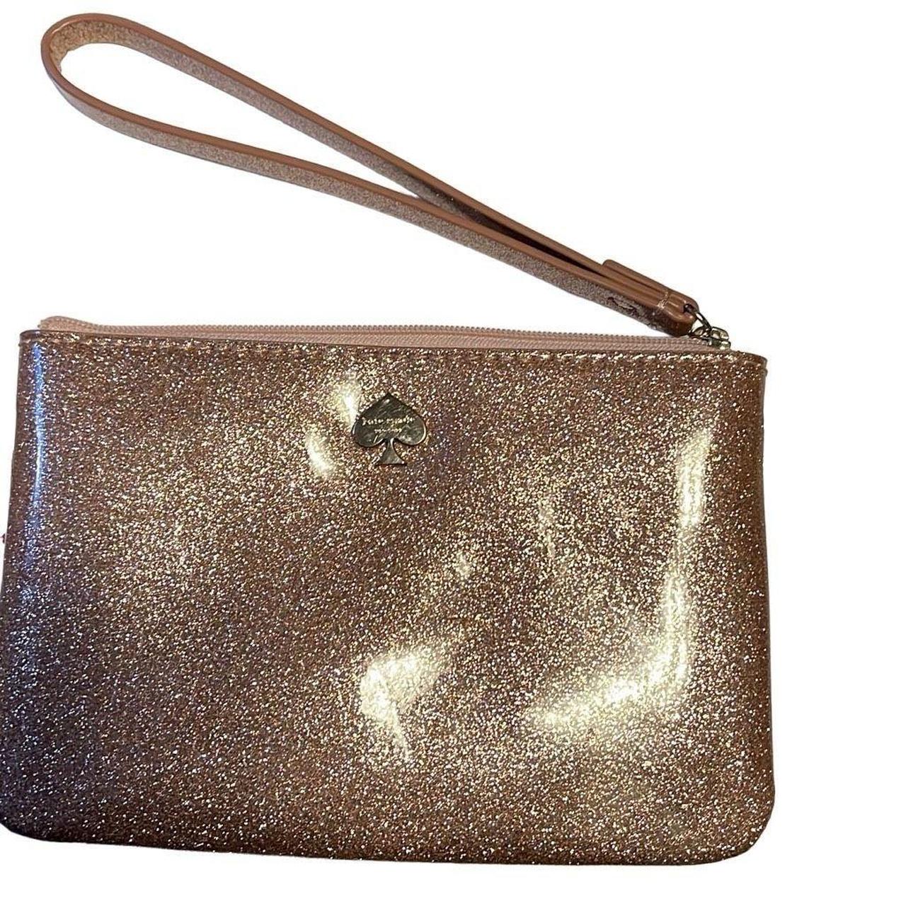 Rose gold hotsell glitter wristlet