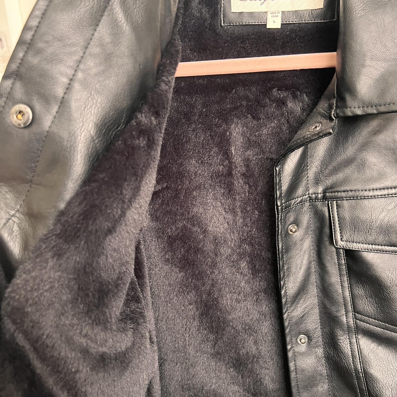 sebby collection black leather jacket