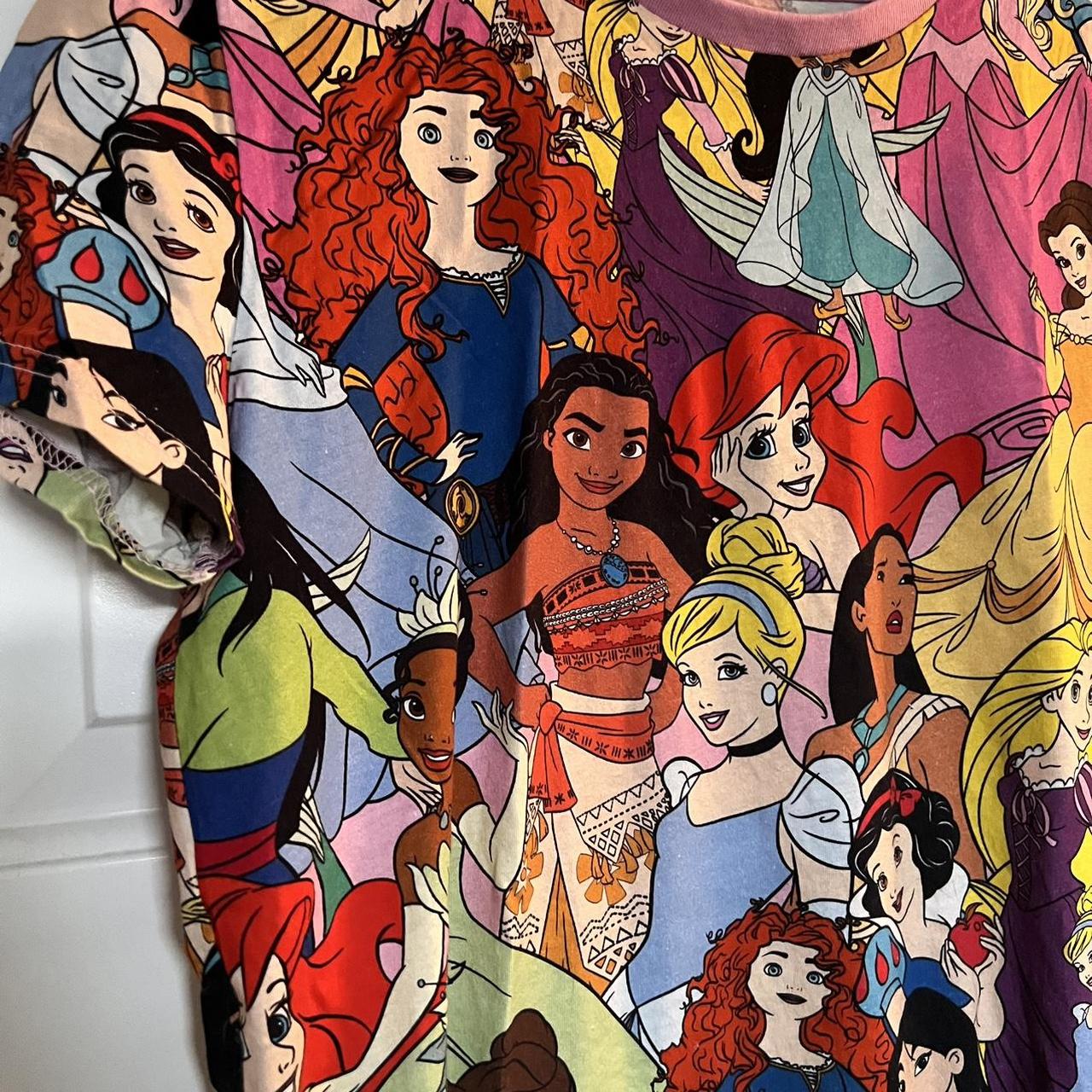 DISNEY PRINCESS ALL OVER PRINT TEE CAKEWORTHY DISNEY... - Depop